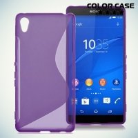 Силиконовый чехол для Sony Xperia Z5 - S-образный Фиолетовый