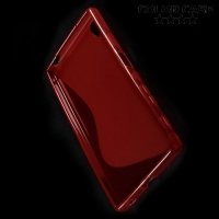 Силиконовый чехол для Sony Xperia Z5 - S-образный Красный