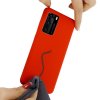 Силиконовый чехол мягкая подкладка из микрофибры для Huawei P40 Pro Красный