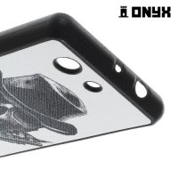 Силиконовый чехол под кожу для Sony Xperia Z3 Compact D5803 - с рисунком Череп ковбой