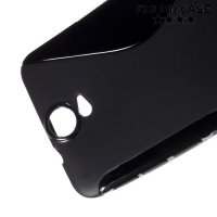 Силиконовый чехол для HTC One E9 Plus S-образный - черный
