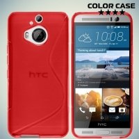 Силиконовый чехол для HTC One М9 Plus S-образный - красный