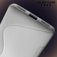 Силиконовый чехол для Huawei Honor 7 - Белый S-образный