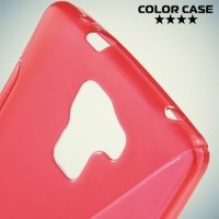 Силиконовый чехол для Huawei Honor 7 - Красный S-образный
