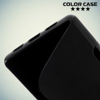 Силиконовый чехол для Huawei P8 Lite - Черный S-образный