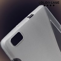 Силиконовый чехол для Huawei P8 Lite - Прозрачный S-образный