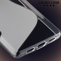 Силиконовый чехол для Huawei P8 Lite - Прозрачный S-образный