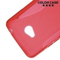 Силиконовый чехол для Microsoft Lumia 640 (3G, LTE, Dual Sim) - S-образный Красный