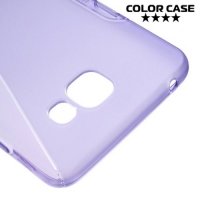 Силиконовый чехол для Samsung Galaxy A5 2016 SM-A510F - S-образный Фиолетовый