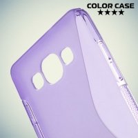 Силиконовый чехол для Samsung Galaxy A5 - фиолетовый S-образный