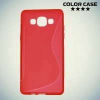 Силиконовый чехол для Samsung Galaxy A5 - красный S-образный