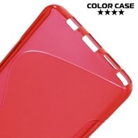 Силиконовый чехол для Samsung Galaxy Note 5 - S-образный Красный