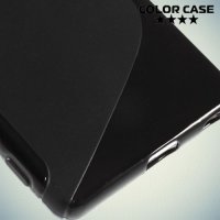 Силиконовый чехол для Sony Xperia Z3+ - черный S-образный