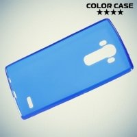 Силиконовый чехол накладка для LG G4 - синий