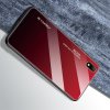 Силиконовый Градиентный Стеклянный Чехол для Huawei Honor 8S / Y5 2019 Красный / Черный