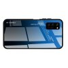 Силиконовый Градиентный Стеклянный Чехол для Huawei Honor View 30 / View 30 Pro Синий / Черный