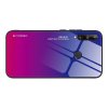 Силиконовый Градиентный Стеклянный Чехол для Huawei P40 lite E Фиолетовый / Розовый
