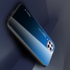 Силиконовый Градиентный Стеклянный Чехол для Huawei P40 Lite Синий / Черный