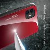 Силиконовый Градиентный Стеклянный Чехол для iPhone 12 Красный / Черный
