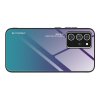Силиконовый Градиентный Стеклянный Чехол для Samsung Galaxy A21s Фиолетовый