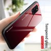 Силиконовый Градиентный Стеклянный Чехол для Samsung Galaxy A31 Красный / Черный