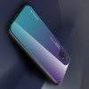 Силиконовый Градиентный Стеклянный Чехол для Samsung Galaxy A51 Синий