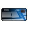 Силиконовый Градиентный Стеклянный Чехол для Samsung Galaxy A71 Синий / Черный