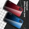 Силиконовый Градиентный Стеклянный Чехол для Samsung Galaxy A71 Красный / Черный