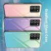 Силиконовый Градиентный Стеклянный Чехол для Samsung Galaxy Note 20 Ultra Синий / Розовый