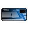 Силиконовый Градиентный Стеклянный Чехол для Samsung Galaxy S20 Plus Синий / Черный