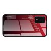 Силиконовый Градиентный Стеклянный Чехол для Samsung Galaxy S20 Красный Черный
