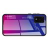Силиконовый Градиентный Стеклянный Чехол для Samsung Galaxy S20 Синий / Розовый