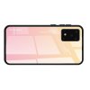 Силиконовый Градиентный Стеклянный Чехол для Samsung Galaxy S20 Ultra Золотой / Розовый