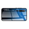 Силиконовый Градиентный Стеклянный Чехол для Xiaomi Mi 10 / Mi 10 Pro Синий / Черный