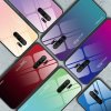 Силиконовый Градиентный Стеклянный Чехол для Xiaomi Redmi 9 Розовый / Фиолетовый