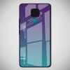 Силиконовый Градиентный Устойчивый к Царапинам Стеклянный Чехол для Huawei Mate 30 Lite Фиолетовый / Голубой