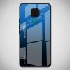 Силиконовый Градиентный Устойчивый к Царапинам Стеклянный Чехол для Huawei Mate 30 Lite Синий / Черный