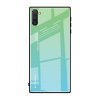 Силиконовый Градиентный Устойчивый к Царапинам Стеклянный Чехол для Samsung Galaxy Note 10 Зеленый