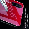 Силиконовый Градиентный Устойчивый к Царапинам Стеклянный Чехол для Xiaomi Mi 9 lite Красный / Черный
