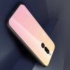 Силиконовый Градиентный Устойчивый к Царапинам Стеклянный Чехол для Xiaomi Redmi 8 Розовый