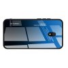 Силиконовый Градиентный Устойчивый к Царапинам Стеклянный Чехол для Xiaomi Redmi 8A Синий / Черный