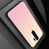 Силиконовый Градиентный Устойчивый к Царапинам Стеклянный Чехол для Xiaomi Redmi Note 8 Pro Золотой / Розовый
