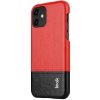 Тонкий Пластиковый PU Кожаный Кейс Накладка для iPhone 11 Красный / Черный