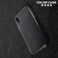 Тонкий силиконовый чехол для iPhone Xs / X - Серый