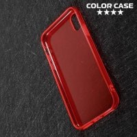 Тонкий силиконовый чехол для iPhone Xs / X - Красный