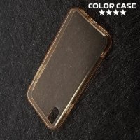 Тонкий силиконовый чехол для iPhone 8 - Золотой