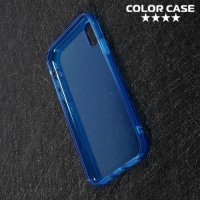 Тонкий силиконовый чехол для iPhone Xs / X - Синий