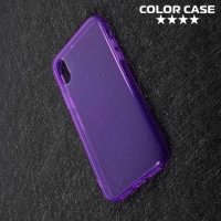 Тонкий силиконовый чехол для iPhone Xs / X - Фиолетовый