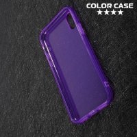 Тонкий силиконовый чехол для iPhone Xs / X - Фиолетовый