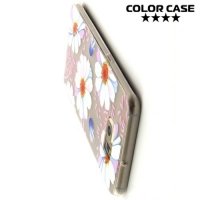 Тонкий силиконовый чехол для Samsung Galaxy S6 Edge Plus - с рисунком Ромашка